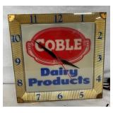 15" COBLE DAIRY PRODUCTS CLOCK