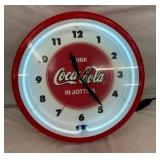 14 1/2" COCA COLA NEON CLOCK