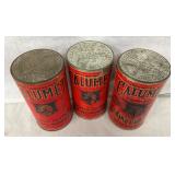 (3) 1 LB. CALUMET BAKING POWDER TINS