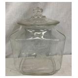 EMB. TAYLORS BISCUIT JAR W/ ORIG. LID