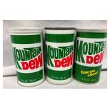 (3) MTS. DEW CANS W/SHIRTS INSIDE