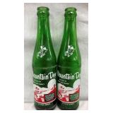 (2) 10OZ. Mountain Dew BOTTLES W/WILLIE