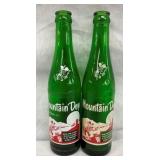 (2) 10OZ. Mountain Dew BOTTLES W/WILLIE