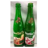 (2) 10OZ. Mountain Dew BOTTLES W/WILLIE