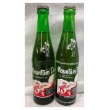 (2) FULL 10OZ. MT. DEW BOTTLES W/WILLIE