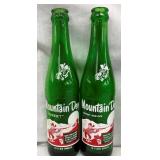(2) 10OZ. MT. DEW BOTTLES W/WILLIE