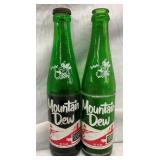 (2) 10OZ. MT. DEW BOTTLES W/WILLIE