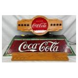 COCA-COLA STAINED GLASS POOL TABLE LIGHT