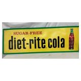 SST EMB. DIET-RITE COLA SIGN W/BOTTLE