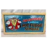 HOT FUDGE SUNDEA DECAL FRAMED