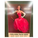 FRAMED CALENDAR MEASURES 24 1/2 X 41 1/2