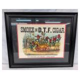 SMOKE THE D.T.F. CIGAR FRAMED ADV.