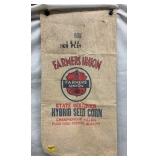 FARMERS UNION HYBRID SEED CORN SACK