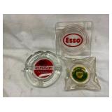 GLASS ADV. ASHTRAYS