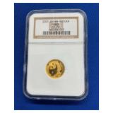 2001 50YUAN PF70 GOLD PANDA