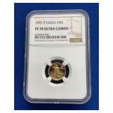 1991 P $5 GOLD EAGLE PF70