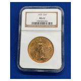 1925 $20 MS62 GOLD EAGLE