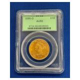 1895 O $10 AU55 GOLD LIBERTY HEAD