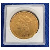 1883 S $20 GOLD LIBERTY HEAD