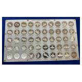 (50) 1 OZ SILVER STATE CAPITOL COINS SET