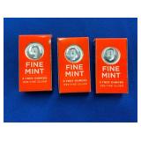 (3) 5 OZ SILVER BARS TOTAL 15 OZ