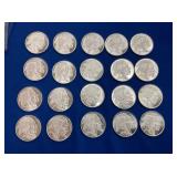 (20) 1 TROY OZ SILVER BUFFALO UNC
