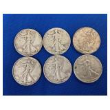 SILVER WALKING LIBERTY HALVES