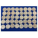 (40) SILVER QUARTERS 90%