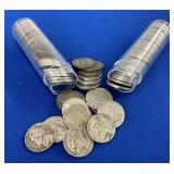 (80) 2 ROLLS SILVER DIMES