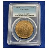 1896 S PCGS MS61 $20 GOLD LIBERTY HEAD