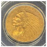 1909 $2 1/2 GOLD INDIAN HEAD
