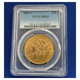 1894 S $20 PCGS MS61 GOLD LIBERTY HEAD
