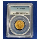 1902 S $5 PCGS AU58 GOLD LIBERTY HEAD
