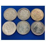 MORGAN SILVER DOLLARS 1879, 1921, 1889