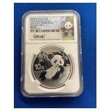 2020(G) CHINA MS70 $10 PANDA COIN