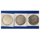 (3) 1921 MORGAN SILVER DOLLARS