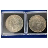 (2) MORGAN SILVER DOLLARS 1881, 1900