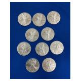 (10) 1921 UNC SILVER AMERICAN EAGLES