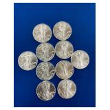 (10) 2001 UNC SILVER AMERICAN EAGELS