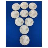 (10) UNC 2006 SILVER AMERICAN EAGLES