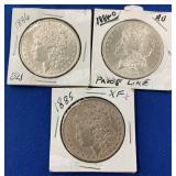 (3) MORGAN SILVER DOLLARS