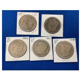(5) MORGAN SILVER DOLLARS