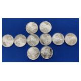 (10) 1 TROY OZ. SILVER RAM ROUNDS
