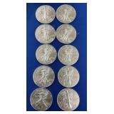 (10) 2018 UNC SILVER AMERICAN EAGLES