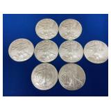 (8) UNC 2010 SILVER AMERICAN EAGLES
