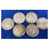 (6) 1921 MORGAN SILVER DOLLARS