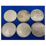 (6) 1921 MORGAN SILVER DOLLARS