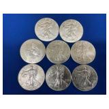 (8) 2019 UNC SILVER AMERICAN EAGLES