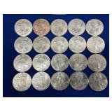 UNC (20) 2002 SILVER AMERICAN EAGLES
