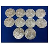 (10) 2019 UNC SILVER AMERICAN EAGLES